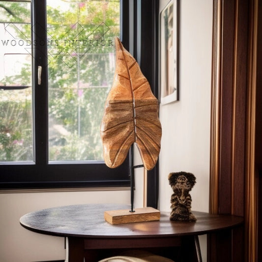 Scout Wood Fern Leaf Table Ornaments