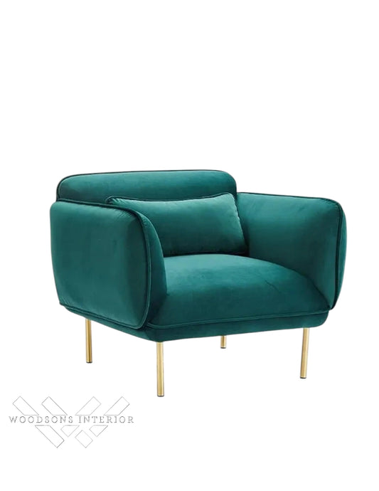 Cushioned Velvet Living Room Chair