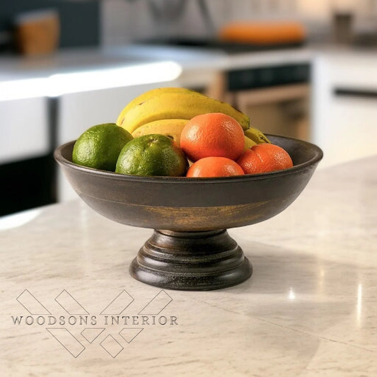 Wood Pedestal Bowl