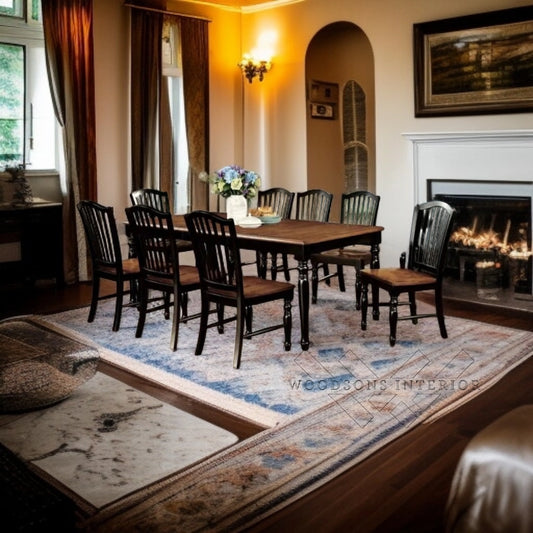 Black & Oak Dining Set