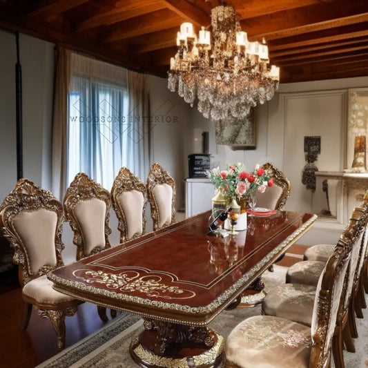 Royal 10-Seater Carved Dining Table