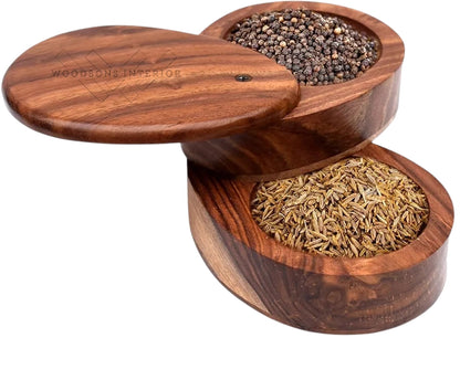 Wooden Salt & Pepper Box