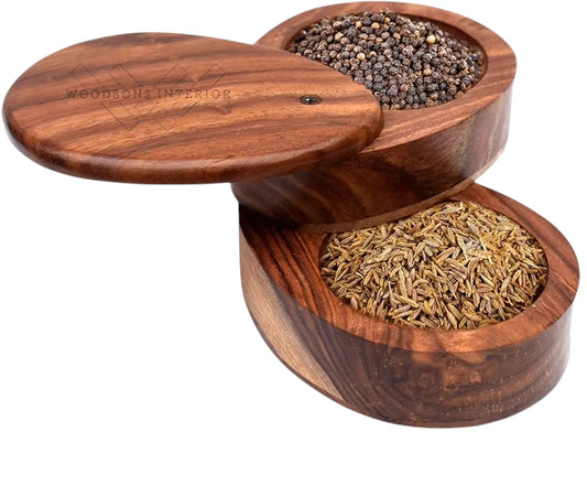 Wooden Salt & Pepper Box