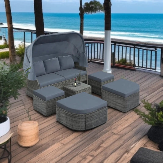Patio Sunbed Lounge Set