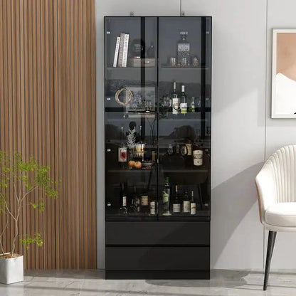 Sleek LED Display Cabinet - WOODSONS INTERIOR