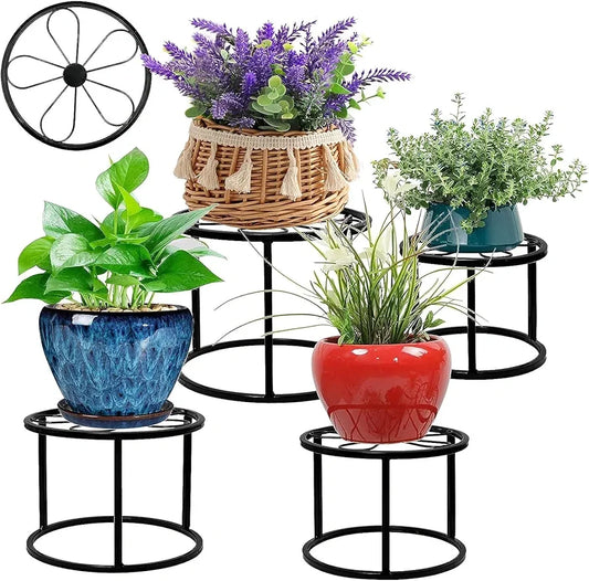 Round Metal Plant Stand Set - WOODSONS INTERIOR