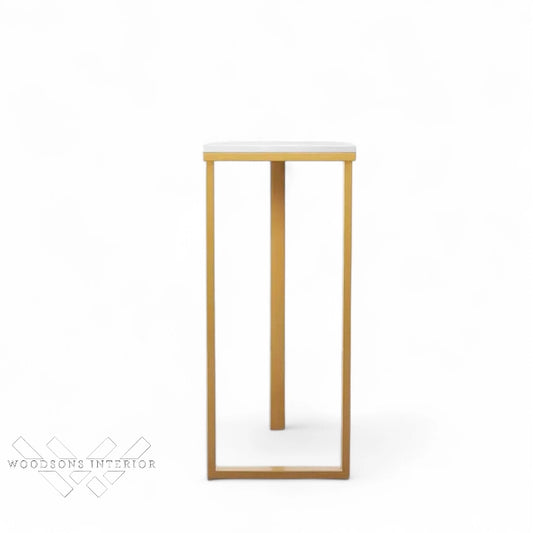 White Marble Gold Console Table